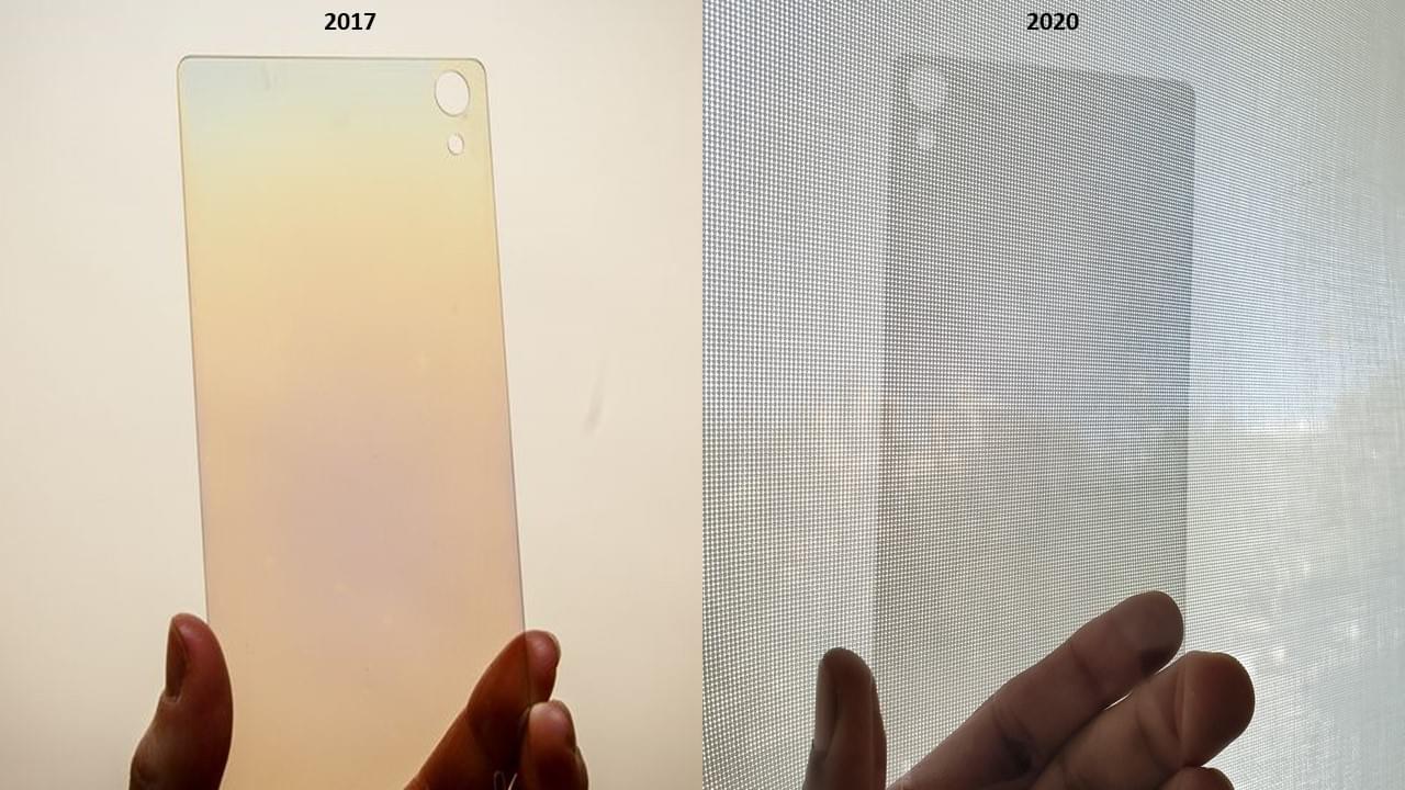 Comparing glass smartphone screens from 2017 to 2020